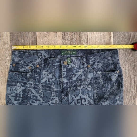 Ralph Lauren LRL Western Jeans Boho Tribal Southwestern Aztec Print Sz 12 - Y2K - Picture 6 of 7